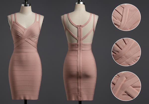 Evaluating different bandage dress fabric samples