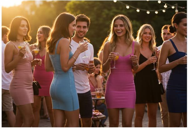 Vibrant Cocktail Bandage Dresses