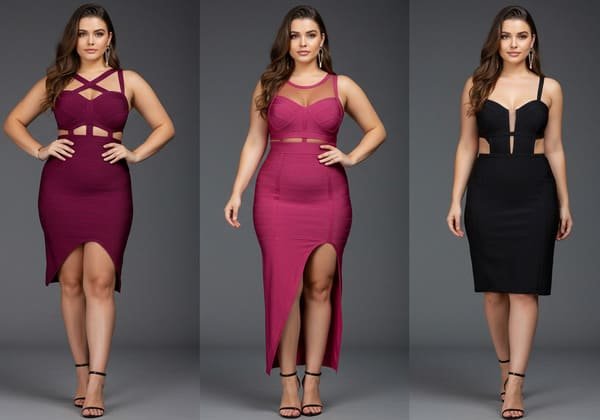 OEM Plus Size Bandage Dress Styles