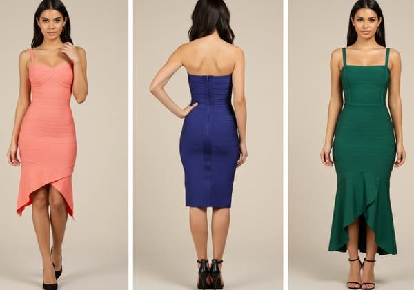 Various bandage dresses in trending colors